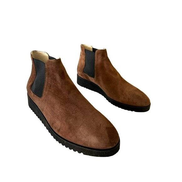 Amalfi By Rangoni Brown Suede Chelsea Boots Size 11M NEW - Picture 1 of 8